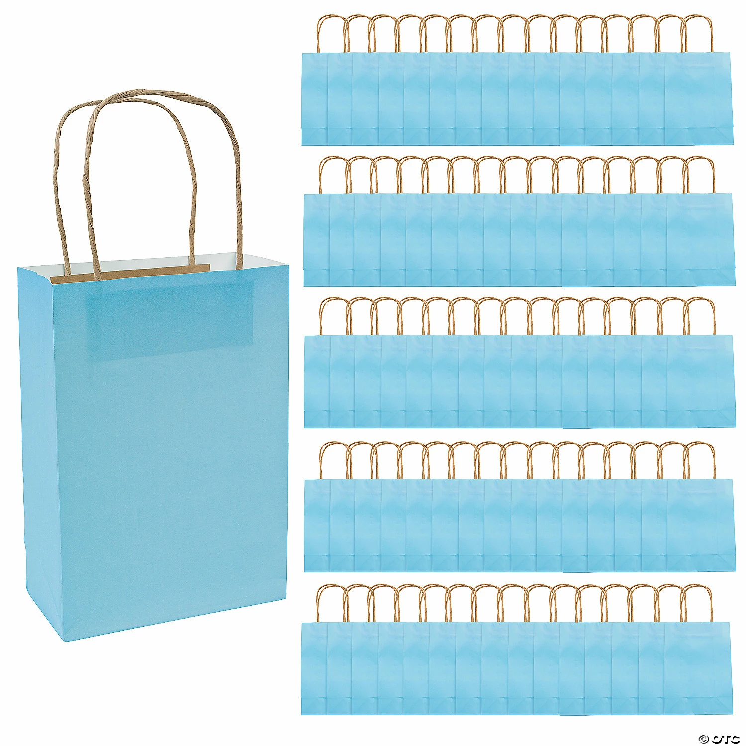 Hot Sale π 6 1/2" x 9" Bulk Medium Light Blue Kraft Paper Gift Bags - 60 Pc. 𧨠3 Hot Sale π 6 1/2" x 9" Bulk Medium Light Blue Kraft Paper Gift Bags - 60 Pc. π§¨