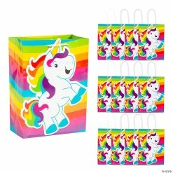 Flash Sale π 6 1/2" x 9" Medium Unicorn Gift Bags - 12 Pc. π₯°