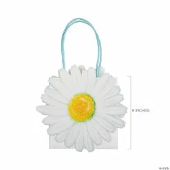 Flash Sale 💯 6" x 6" Medium Daisy Kraft Paper Gift Bags - 12 Pc. ✨ -Cheap Birthday Party Favors Store 6 x 6 medium daisy kraft paper gift bags 12 pc 14104461 a01