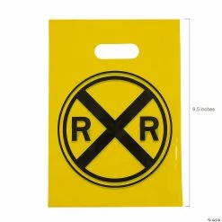 Buy 👍 7 1/4" x 9 1/2" Railroad Plastic Goody Bags - 12 Pc. 👍 -Cheap Birthday Party Favors Store 7 1 4 x 9 1 2 railroad plastic goody bags 12 pc 13680339 a01