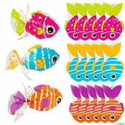 Budget 🔔 7" x 11 1/2" Tropical Fish Cellophane Bags - 12 Pc. 🧨