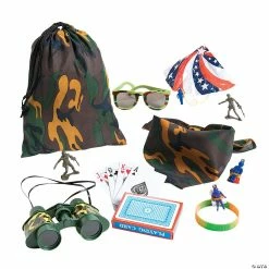Cheap 🌟 Camouflage Army Pre-Filled Drawstring Goody Bags for 8 ⭐ -Cheap Birthday Party Favors Store 70 3174