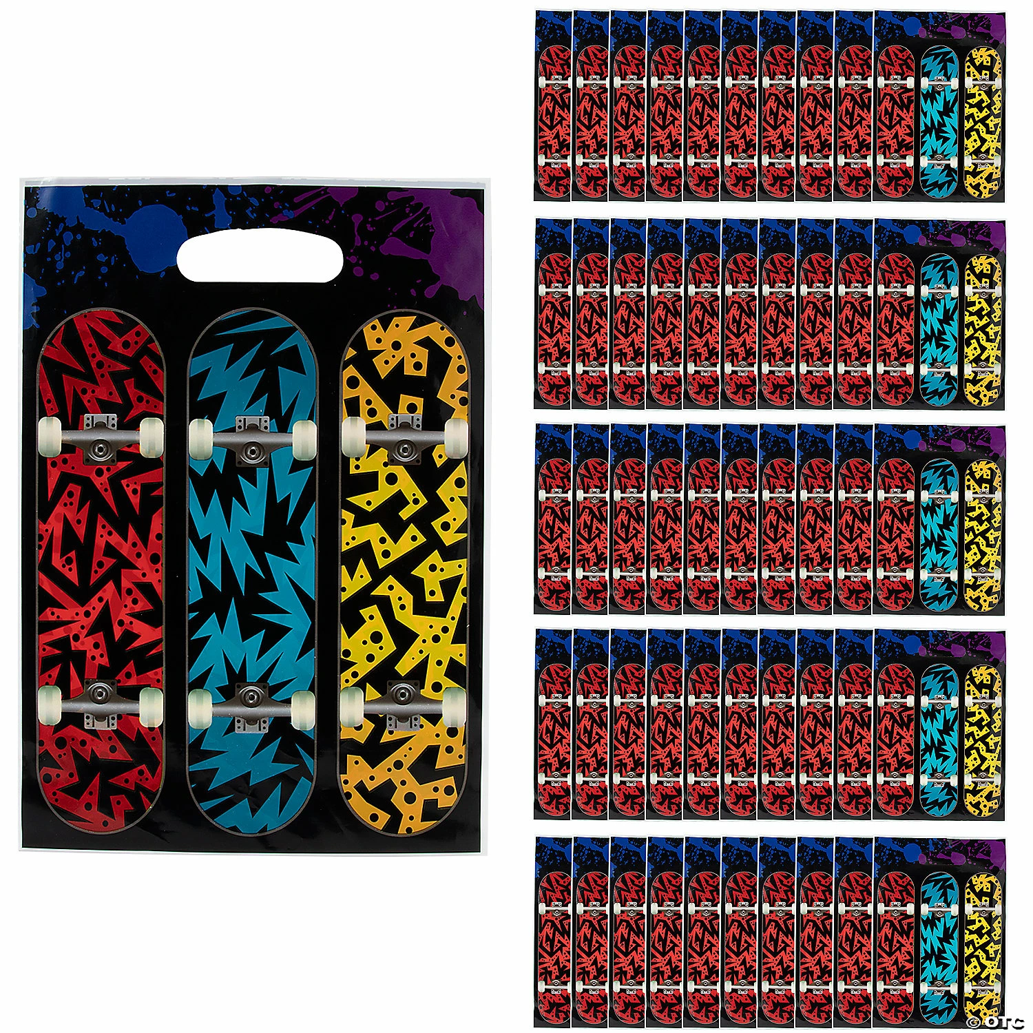 Wholesale ๐ 8 1/2" x 12" Skateboard Plastic Goody Bags - 50 Pc. โจ 3 Wholesale ๐ 8 1/2" x 12" Skateboard Plastic Goody Bags - 50 Pc. โจ