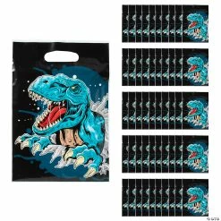 Best deal β€οΈ 8 1/2" x 12" T-Rex Plastic Goody Bags β 50 Pc. π€©