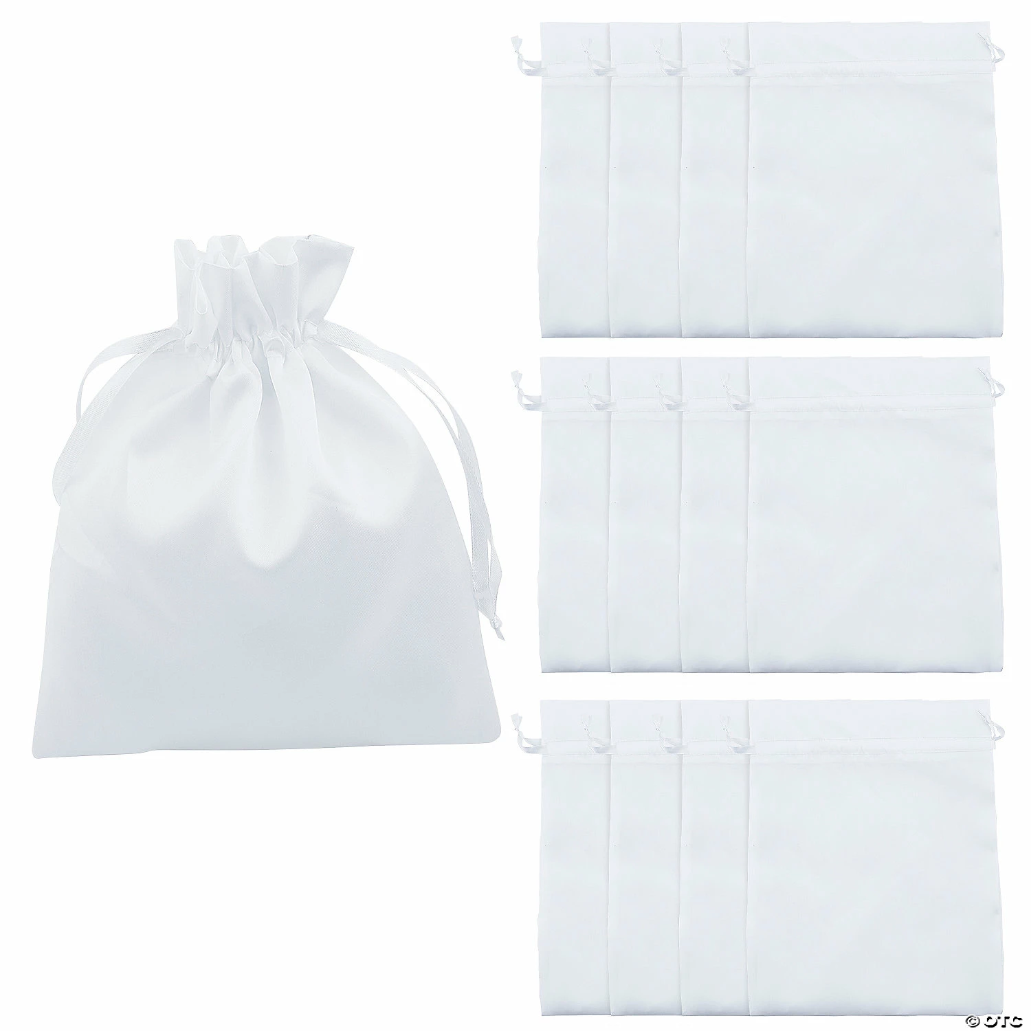 Wholesale π 8" x 10" Medium White Satin Drawstring Favor Bags - 12 Pc. π€© 3 Wholesale π 8" x 10" Medium White Satin Drawstring Favor Bags - 12 Pc. π€©