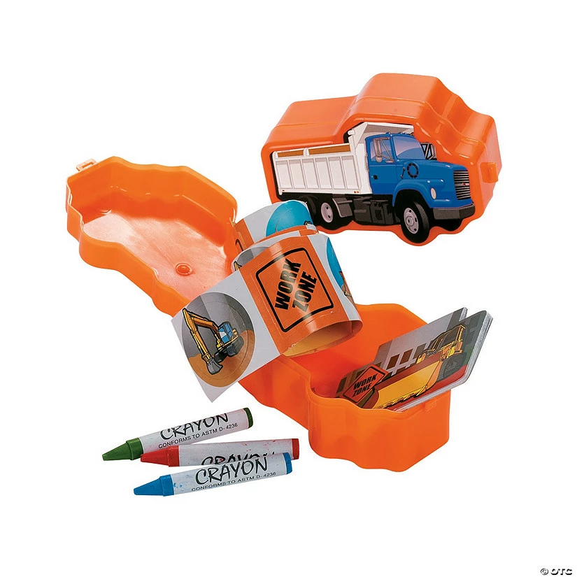 Hot Sale π Construction Truck Stationery Pre-Filled Favor Containers - 12 Pc. 𧨠3 Hot Sale π Construction Truck Stationery Pre-Filled Favor Containers - 12 Pc. π§¨