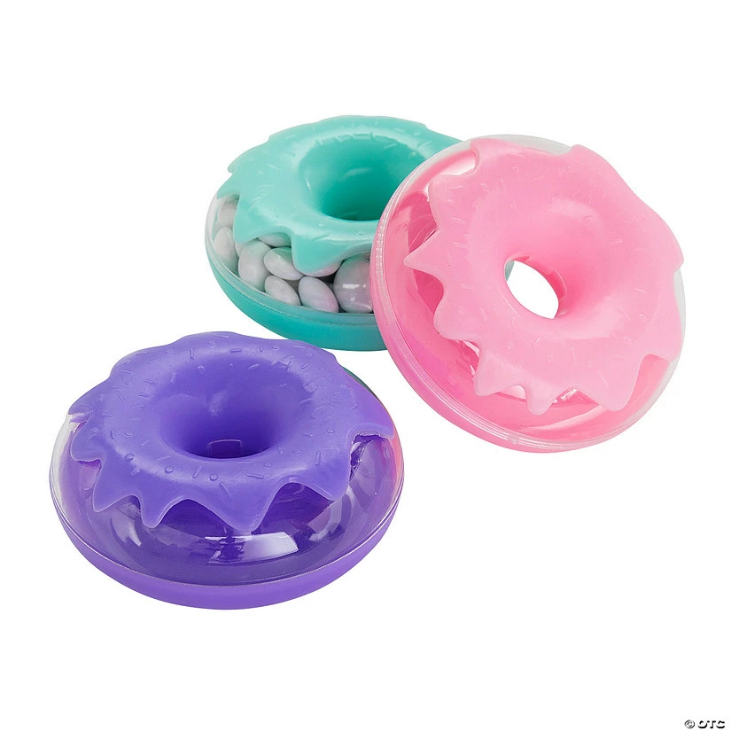 Discount π Donut-Shaped Favor Containers - 12 Pc. π 3 Discount π Donut-Shaped Favor Containers - 12 Pc. π