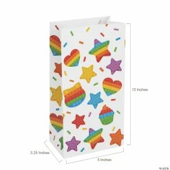 Buy 😉 Lotsa Pops Treat Bags with Stickers - 48 Pc. 🥰 -Cheap Birthday Party Favors Store lotsa pops treat bags with stickers 48 pc 14104984 a01