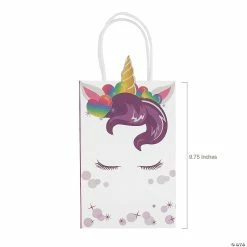 Deals 💯 Medium Purple Unicorn Gift Bags - 12 Pc. 🥰 -Cheap Birthday Party Favors Store medium purple unicorn gift bags 12 pc 14104830 a01