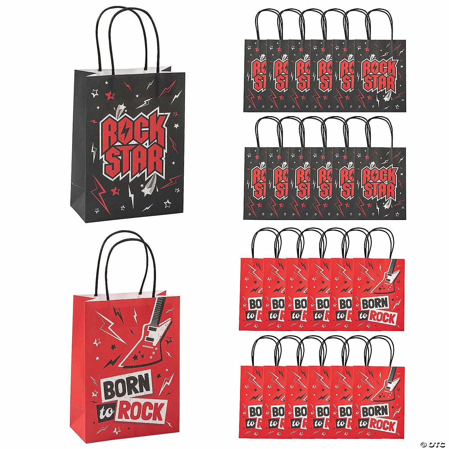 New ⌛ Medium Rockstar Gift Bags - 12 Pc. ⌛ 3 New ⌛ Medium Rockstar Gift Bags - 12 Pc. ⌛