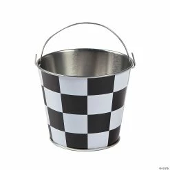 Brand new ⌛ Mini Checkered Pails - 12 Pc. 🛒