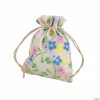 Deals 👍 Mini Floral Print Burlap Drawstring Bags – 12 Pc. 🛒