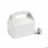 Buy 🎉 Mini Treat Boxes - 24 Pc. 🧨 -Cheap Birthday Party Favors Store mini white favor boxes 24 pc 3 3611
