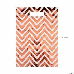 New ✨ Metallic Goody Bags - 24 Pc. ✔️ -Cheap Birthday Party Favors Store rose gold metallic plastc goody bags 24 pc 13963431 a01