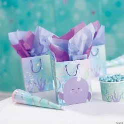 Best deal 🤩 Small Narwhal Party Paper Gift Bags - 12 Pc. 😍 -Cheap Birthday Party Favors Store small narwhal party paper gift bags 12 pc 13845533 a02