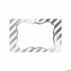 Cheap Birthday Party Favors Store 36 Best Sale π White & Silver Foil Label Sticker Roll - 100 Pc. π