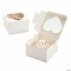 Cheapest 🌟 White Heart Cupcake Boxes - 12 Pc. 🎉 -Cheap Birthday Party Favors Store white heart cupcake boxes 12 pc 13970934