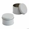 Cheap 🔥 White Round Metal Favor Tins - 24 Pc. 👏 1 Cheap 🔥 White Round Metal Favor Tins - 24 Pc. 👏 -Cheap Birthday Party Favors Store white round metal favor tins 24 pc 14193378